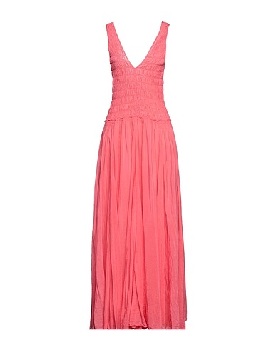 FORTE_FORTE Long dress Coral 70% Cotton, 30% Silk