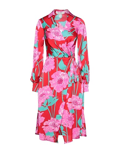 LIQUORISH Midi dress Red 100% Polyester