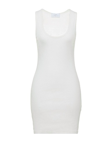 SOALLURE Sheath dress White 95% Cotton, 5% Elastane