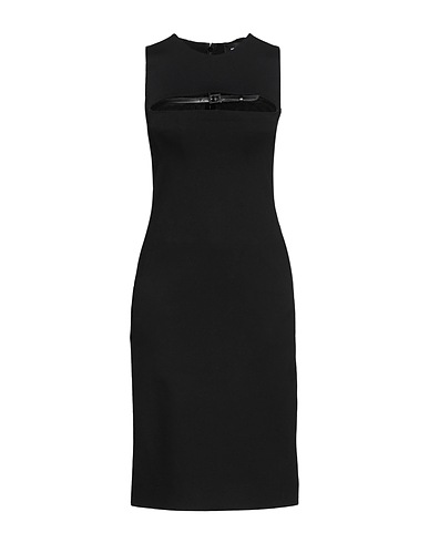 DSQUARED2 Midi dress Black 67% Viscose, 28% Polyamide, 5% Elastane, Polyester, Cow leather