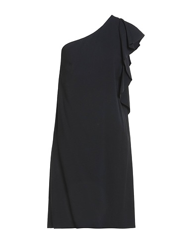 L' AUTRE CHOSE Midi-Kleid Schwarz 81% Acetat, 19% Viskose