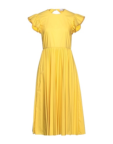 REDValentino サマードレス イエロー コットン 65% / ポリエステル 35%