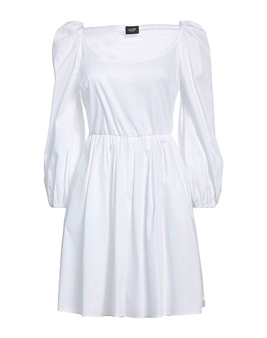 LIU •JO Short dress White 78% Cotton, 19% Polyamide, 3% Elastane