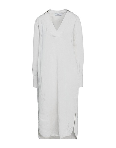 ALPHA STUDIO Vestito midi Grigio chiaro 55% Lino, 45% Viscosa