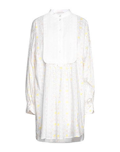 SEE BY CHLOÉ Shirt dress White 100% Cotton
