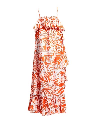 MSGM Long dress Orange 100% Cotton