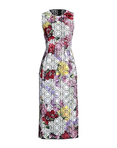 DOLCE&GABBANA Midi dress White 100% Polyester, Silk
