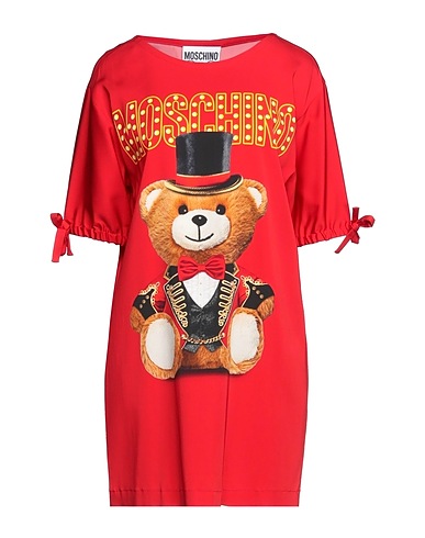 MOSCHINO Short dress Red 98% Viscose, 2% Other Fibres