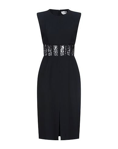 MCQUEEN Midi dress Black 52% Viscose, 48% Acetate, Cotton, Polyamide