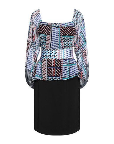 PIANURASTUDIO Short dress Green 79% Acetate, 18% Viscose, 3% Rubber, Polyester, Elastane