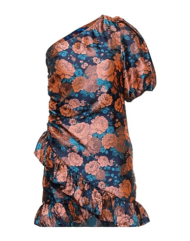 WEILI ZHENG One-shoulder dress Midnight blue 100% Polyester
