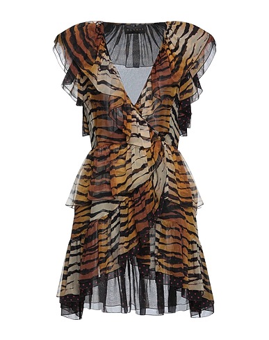 DUNDAS Short dress Camel 100% Silk
