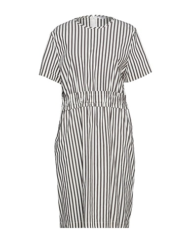 PESERICO Midi dress Charcoal 75% Cotton, 22% Polyamide, 3% Elastane