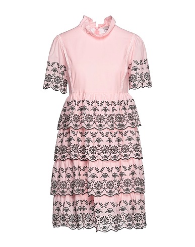 BE BLUMARINE Vestito corto Rosa 54% Poliestere, 46% Cotone