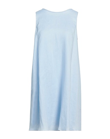 EMPORIO ARMANI Kurzes Kleid Himmelblau 100% Leinen