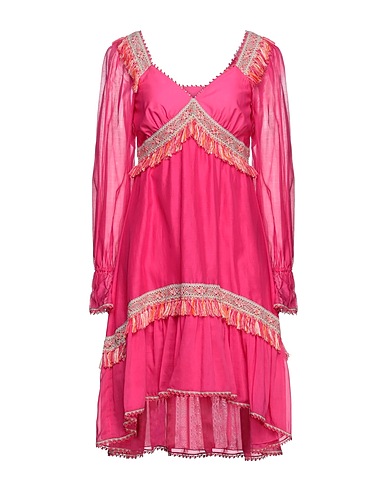 BLUMARINE Midi dress Fuchsia 70% Cotton, 30% Silk