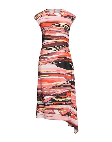 CEDRIC CHARLIER Midi dress Orange 100% Polyester