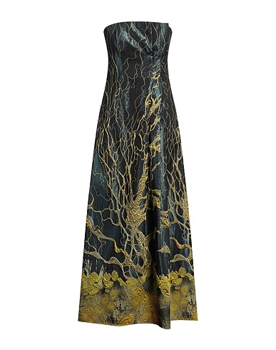 ALBERTA FERRETTI Long dress Deep teal 84% Polyester, 9% Silk, 7% Polyamide