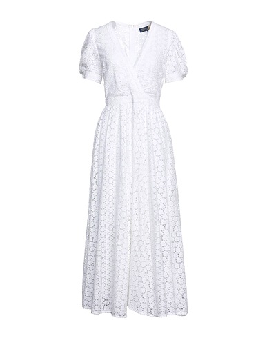 POLO RALPH LAUREN Vestito lungo Bianco 100% Cotone