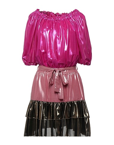 BE BLUMARINE Pleated dress Fuchsia 100% Polyester
