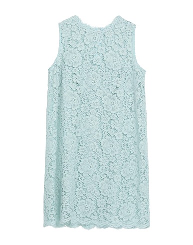 DOLCE&GABBANA Short dress Light green 51% Cotton, 41% Viscose, 8% Polyamide
