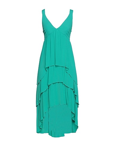 CARLA G. Midi dress Emerald green 68% Acetate, 32% Silk, Viscose, Elastane
