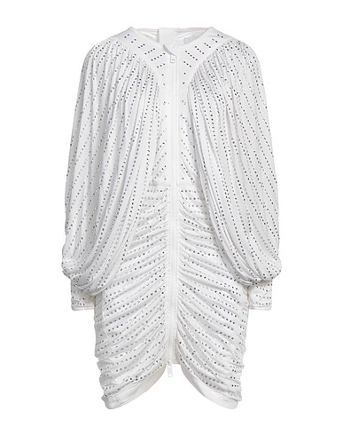 BURBERRY Sheath dress White 81% Viscose, 19% Silk, Crystal