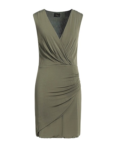 LIU •JO Short dress Military green 94% Viscose, 6% Elastane