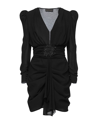 DUNDAS Sheath dress Black 68% Acetate, 32% Polyester