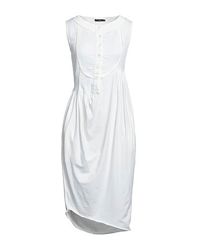 HIGH Midi dress White 95% Cotton, 5% Elastane
