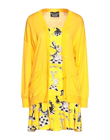 BOUTIQUE MOSCHINO Kleid für das Büro Gelb 100% Schurwolle, Andere Fasern, Polyester