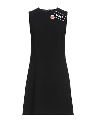 DOLCE&GABBANA Short dress Black 97% Virgin Wool, 3% Elastane