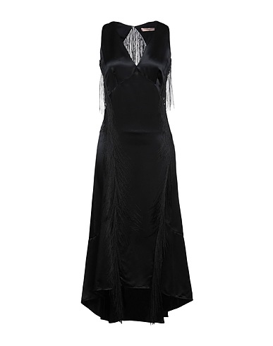 TWINSET Midi dress Black 58% Acetate, 42% Silk, Polyester