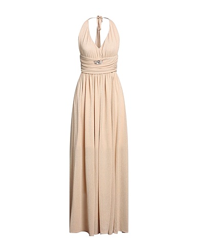 KOCCA Long dress Beige 63% Viscose, 17% Polyester, 15% Polyamide, 5% Elastane