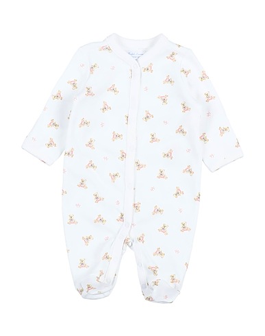 POLO RALPH LAUREN Baby jumpsuit Polo Bear Cotton Coverall
 White 100% Cotton