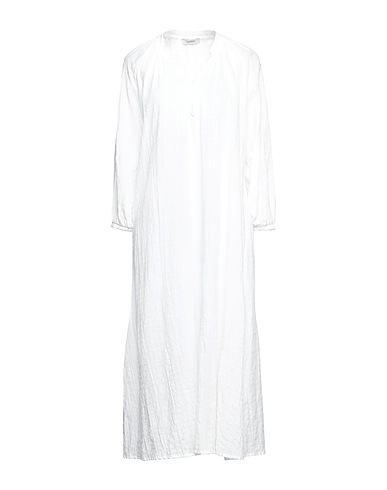 ALPHA STUDIO Midi dress White 50% Cotton, 50% Viscose