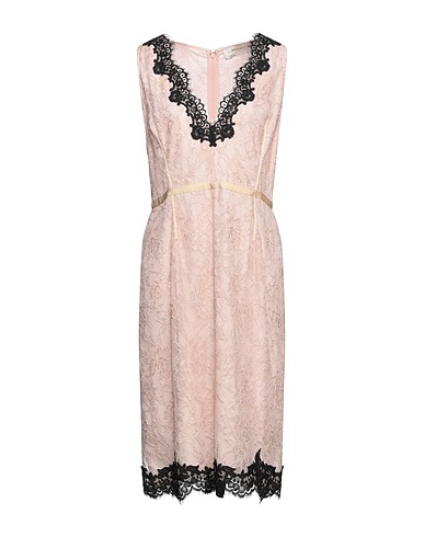 ANNA MOLINARI Midi dress Pink 67% Viscose, 33% Polyamide, Cotton