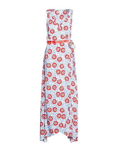 IU RITA MENNOIA Long dress Azure 95% Viscose, 5% Silk