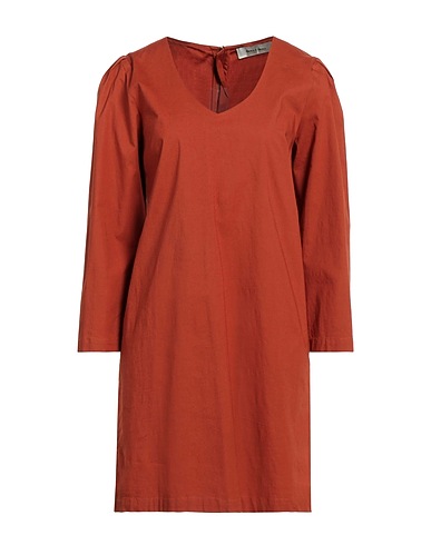 EMMA & GAIA RED Short dress Chocolate brown 97% Cotton, 3% Elastane