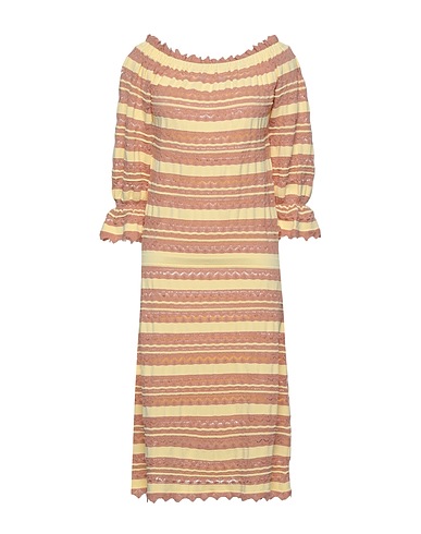 BLUMARINE Short dress Pastel yellow 67% Cotton, 33% Polyamide, Viscose