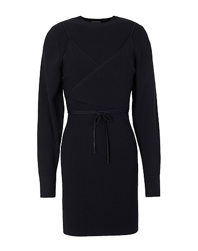 8 by YOOX Tubino KNIT MINI DRESS W/ LAYERED LACE-UP BRA
 Nero 55% Viscosa, 43% Poliammide, 2% Elastan