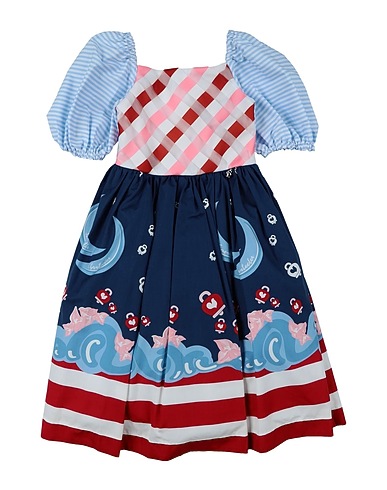 SIMONETTA Dress X CHANTECLER Midnight blue 100% Cotton, Polyamide, Polyester