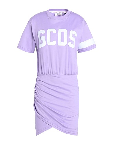 GCDS Sheath dress Lilac 100% Cotton