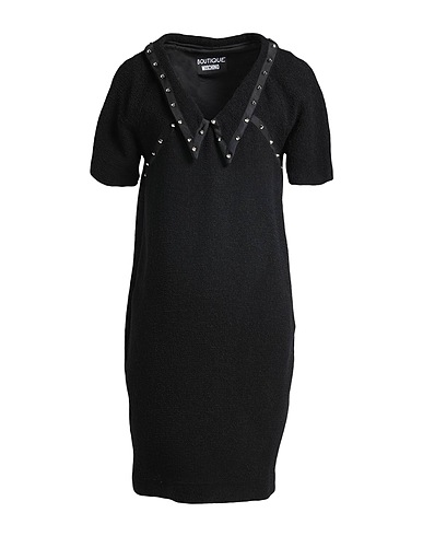 BOUTIQUE MOSCHINO Short dress Black 90% Virgin Wool, 10% Polyamide