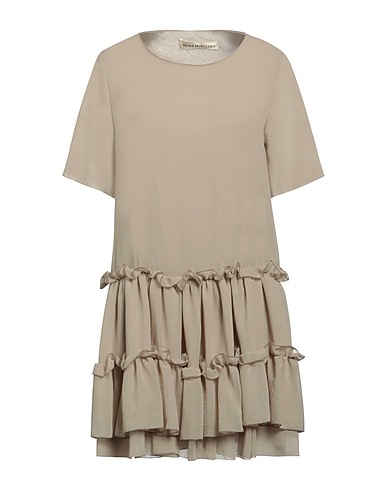NINEMINUTES Kurzes Kleid Khaki 100% Polyester