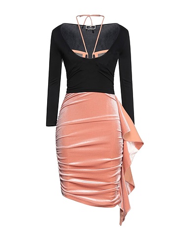 ELISABETTA FRANCHI Midi dress Black 96% Viscose, 4% Elastane, Polyester