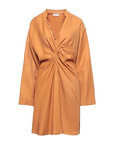 SANDRO Shirt dress Camel 67% Viscose, 33% Linen