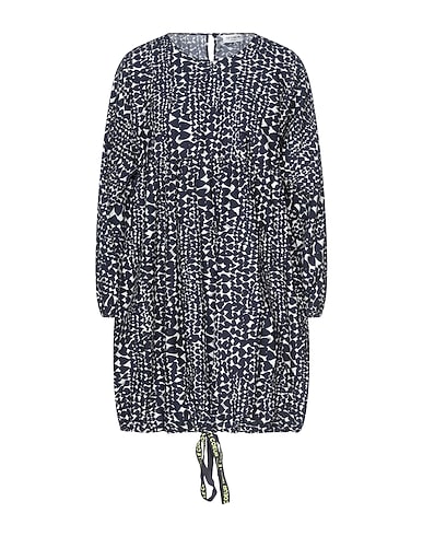 LE COEUR TWINSET Short dress Midnight blue 97% Cotton, 3% Elastane
