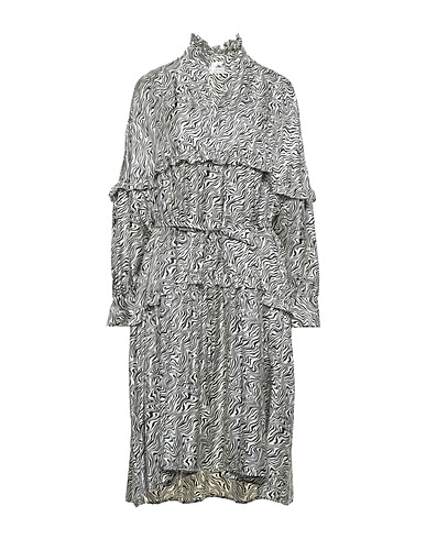 SANDRO Midi-Kleid Schwarz 100% Seide