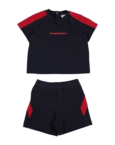 EMPORIO ARMANI Completo Baby  Blu notte 100% Cotone, Poliestere, Poliammide, Elastan